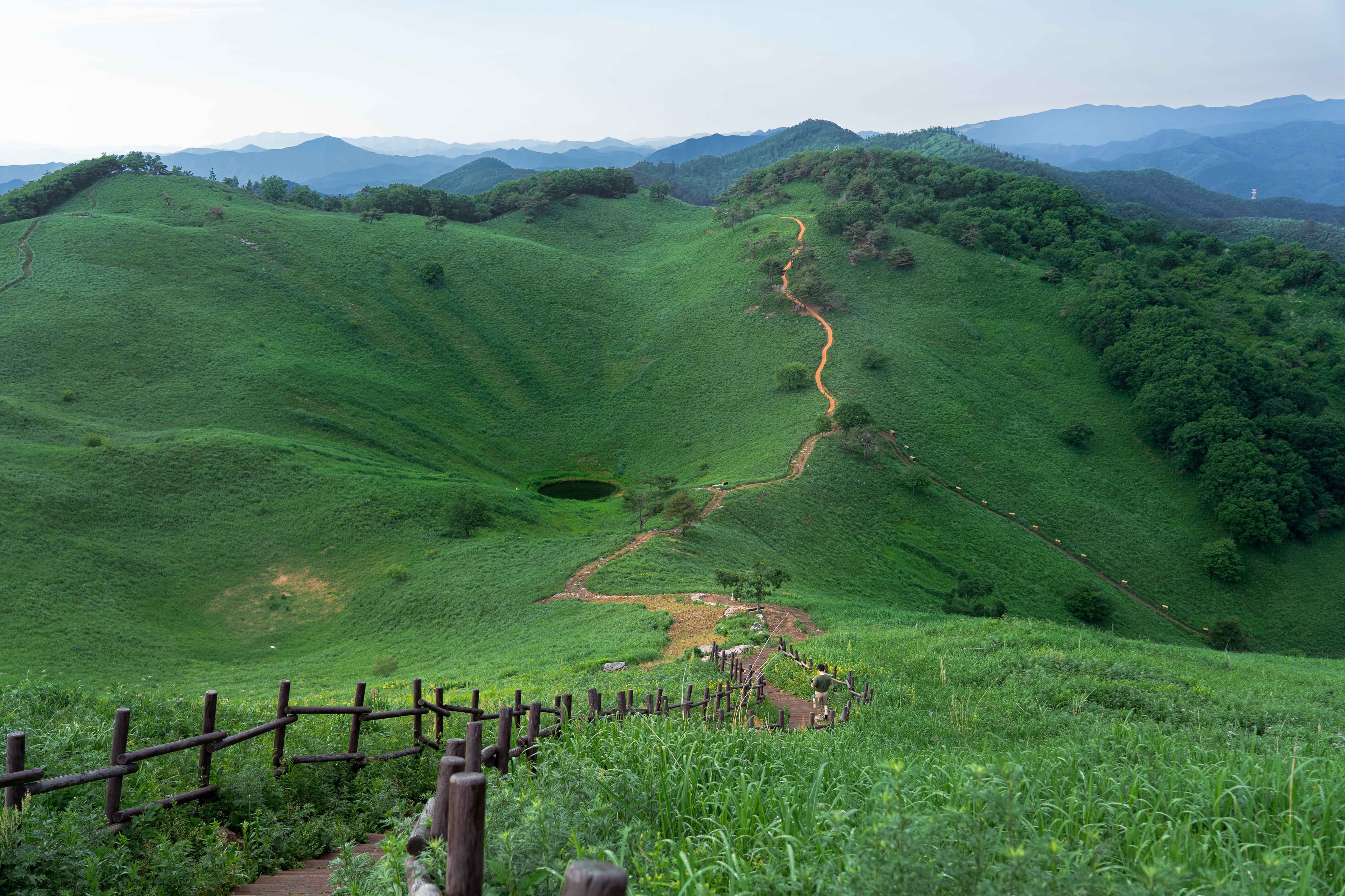 Mindungsan ridgeline in June, Jeongseon, Gangwon Province
